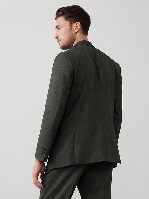 Tailored-Fit Olive Crosshatch Suit Jacket Product Image