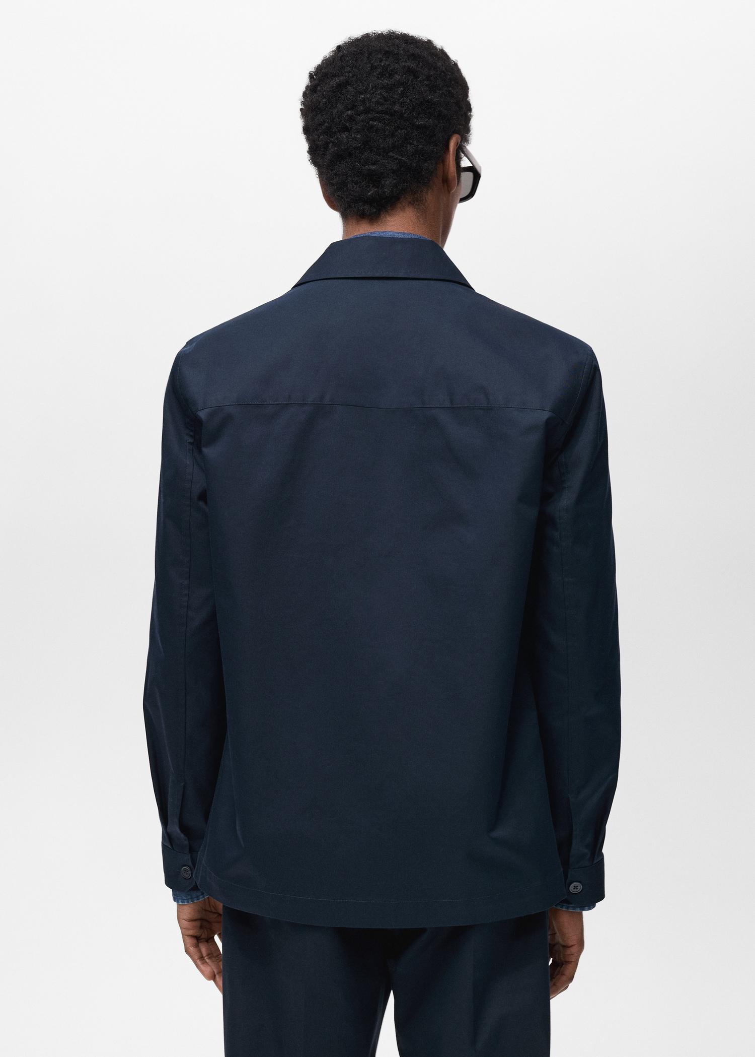 Regular-fit cotton overshirt with pockets - Men | MANGO USA Product Image