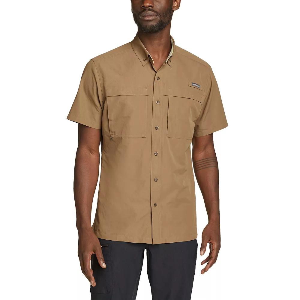 Big & Tall Eddie Bauer Ripstop Guide Short Sleeve Button Down Shirt, Men's,  Product Image