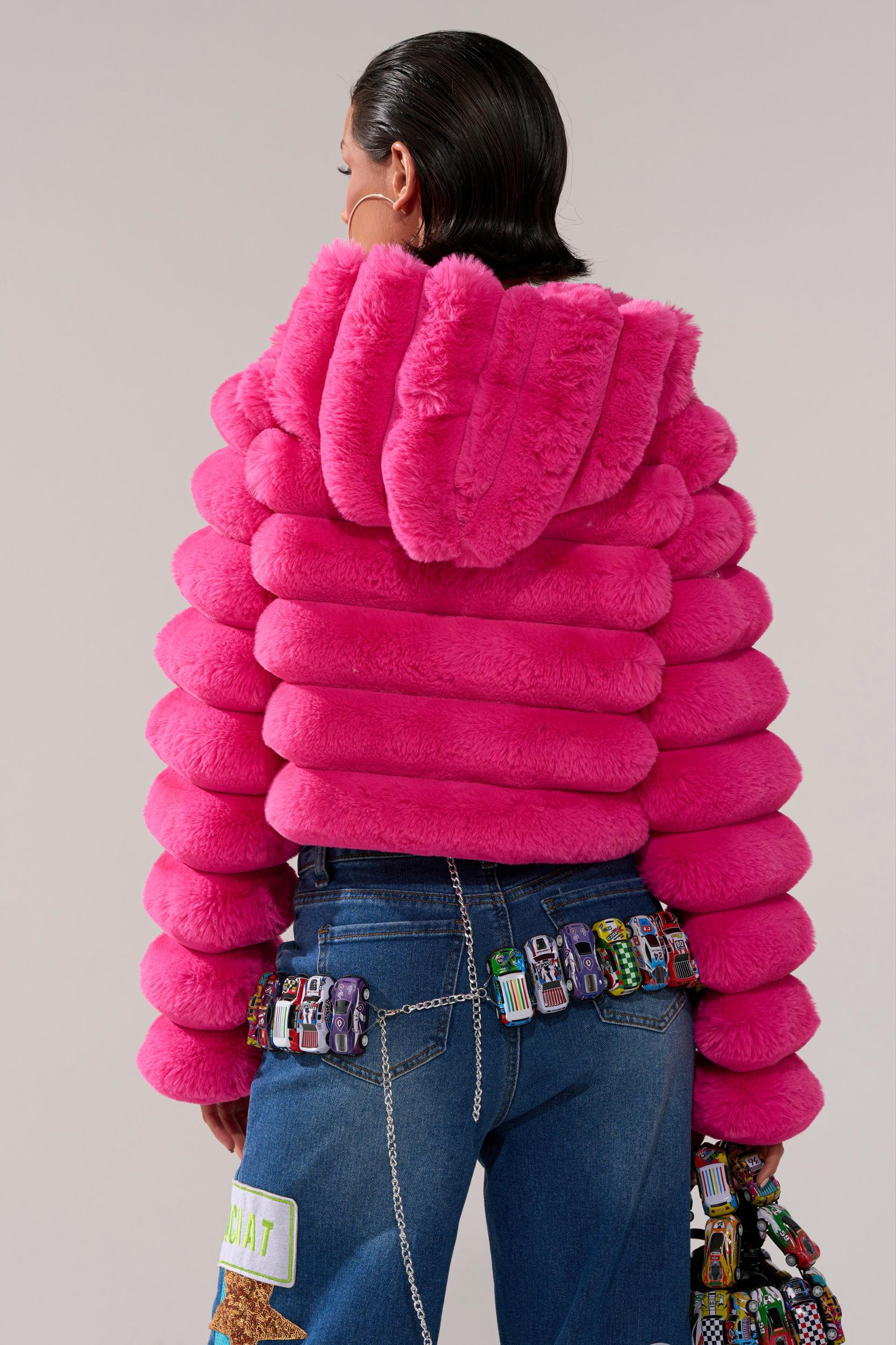 POPCORN FAUX FUR IN PINK Product Image