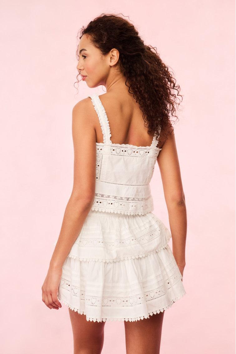 Karmina Heart Eyelet Lace Tank Top Product Image