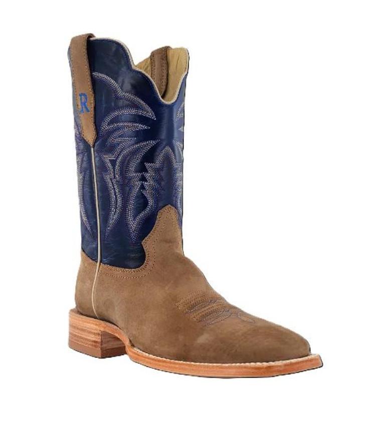 SALE R. Watson® Men's Cafe Boar/Blue Square Toe Boots Product Image