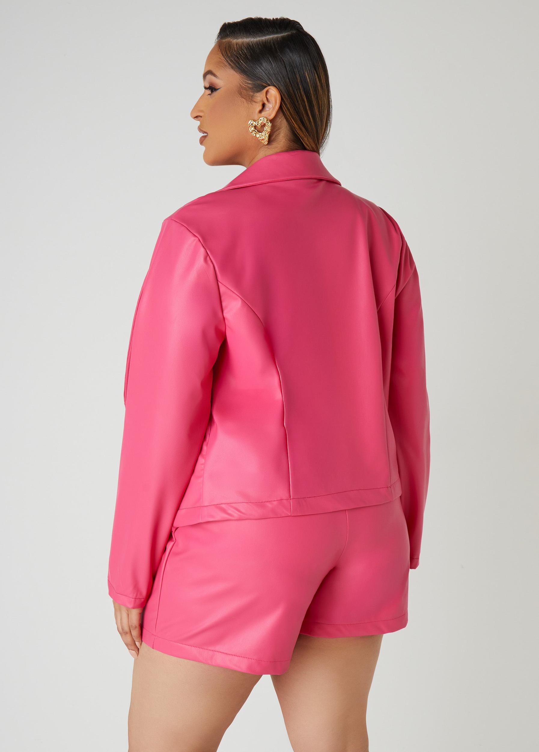 Faux Leather Jacket Product Image