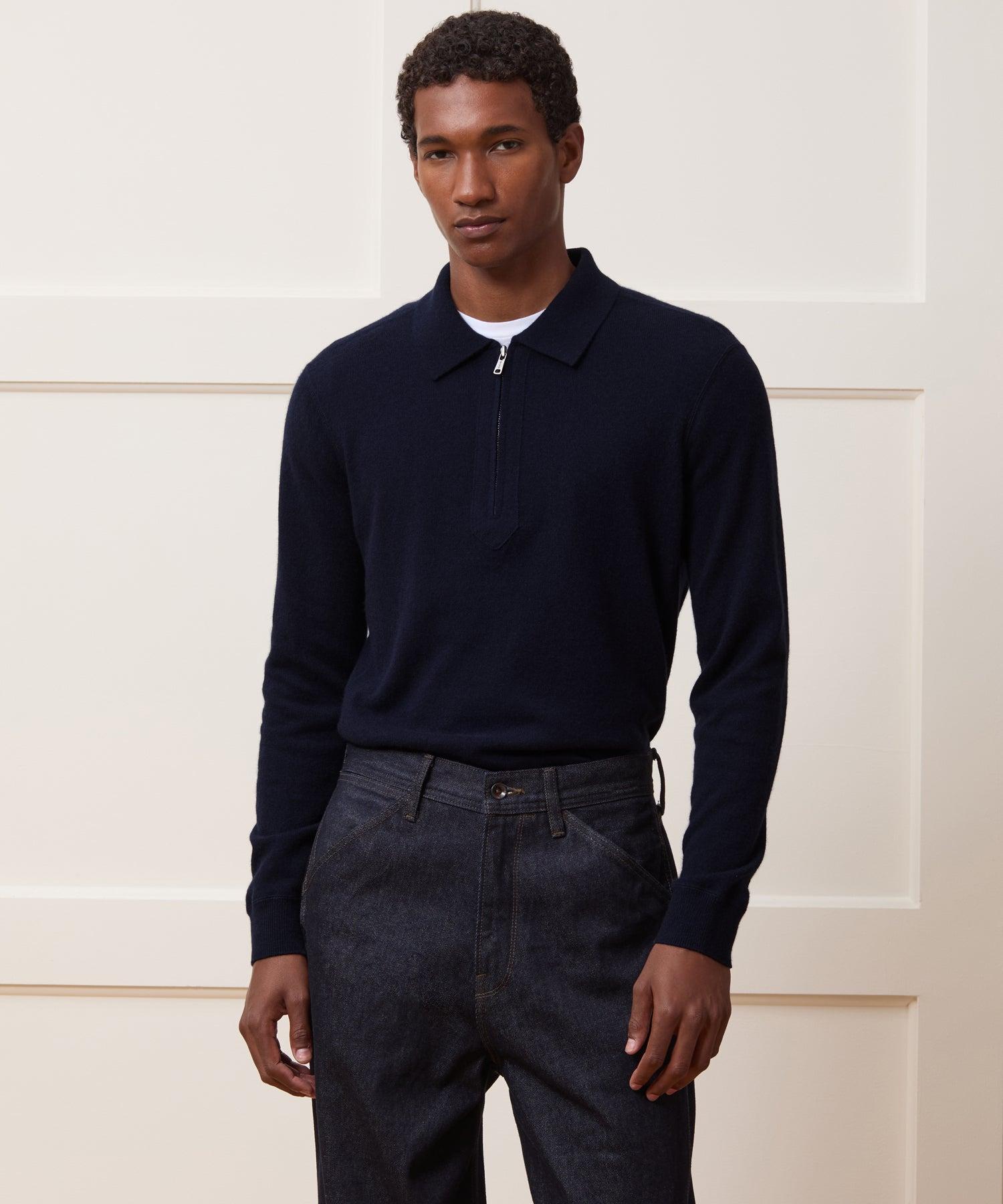 Cashmere Quarter-Zip Sweater Polo Product Image