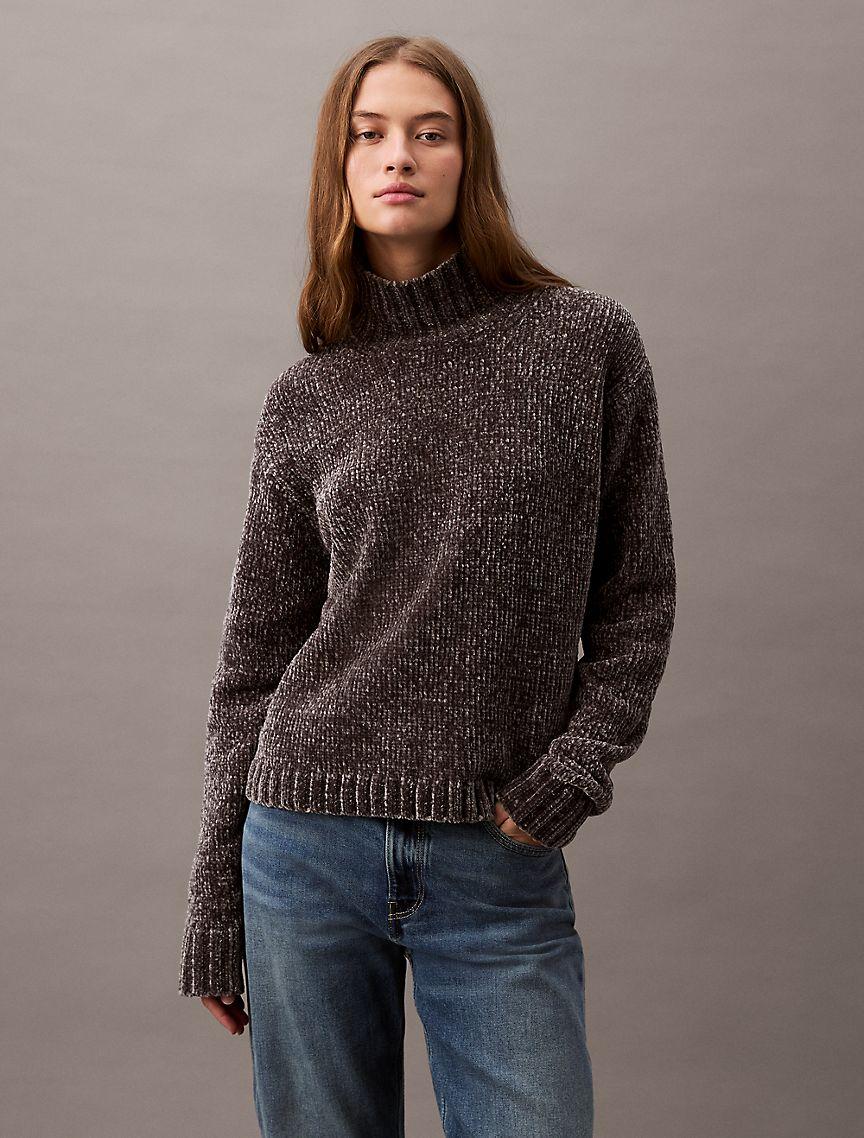 Chenille Relaxed Turtleneck Sweater Product Image