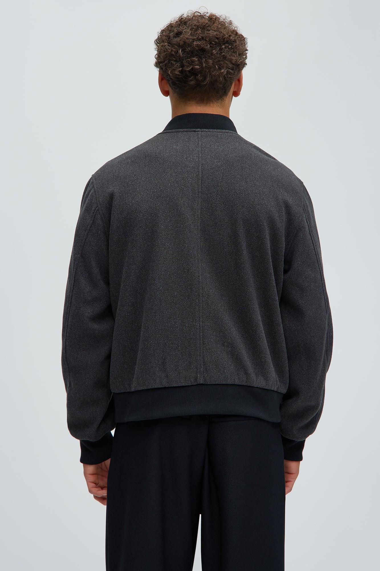 Avery Textured Bomber Jacket - Black Product Image