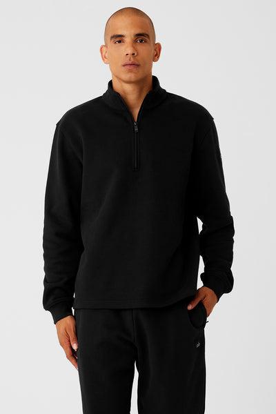 Renown Heavy Weight 1/4 Zip - Black Male Product Image