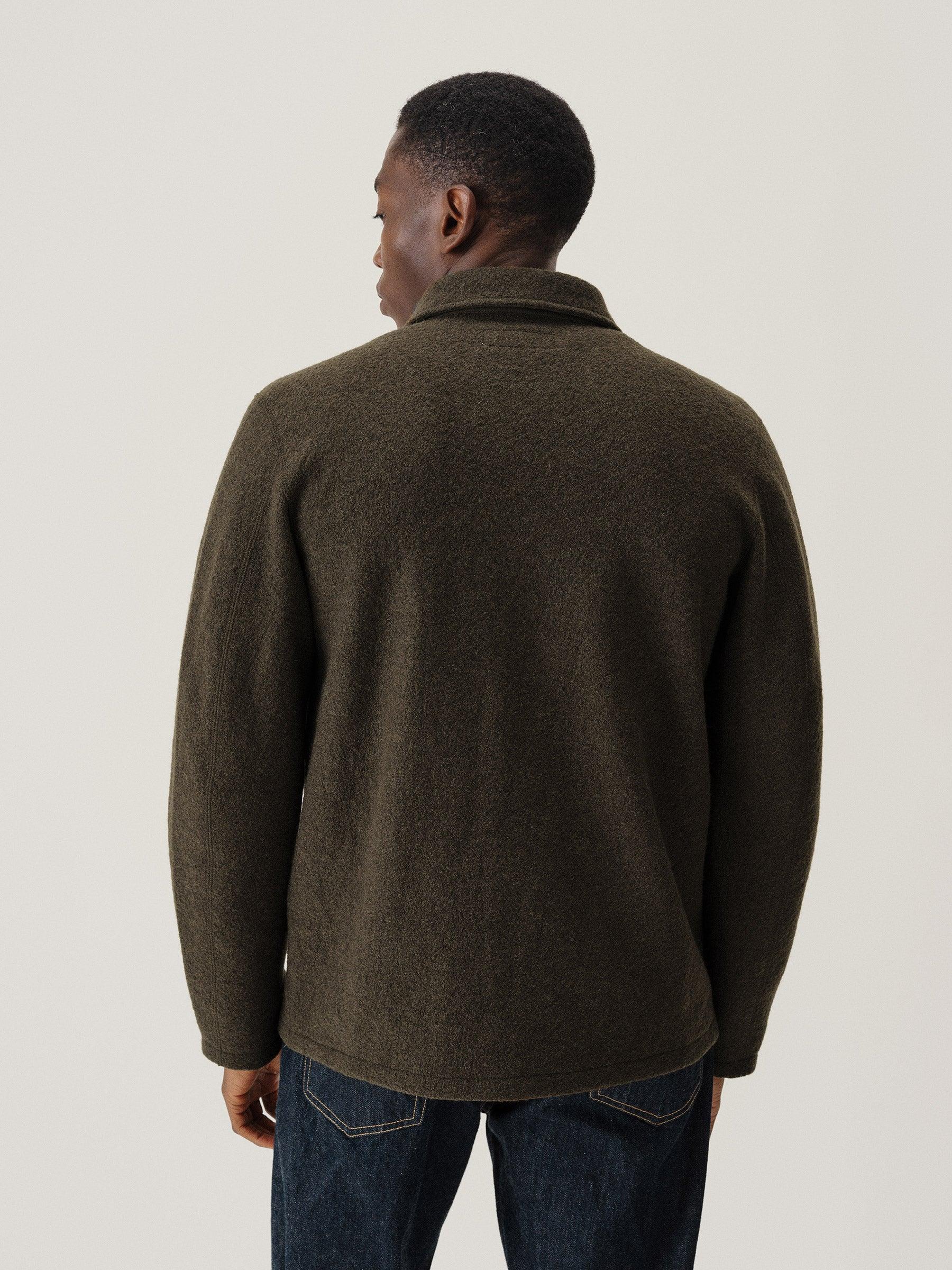 Marled River Rock Felted Wool Field Shirt Product Image