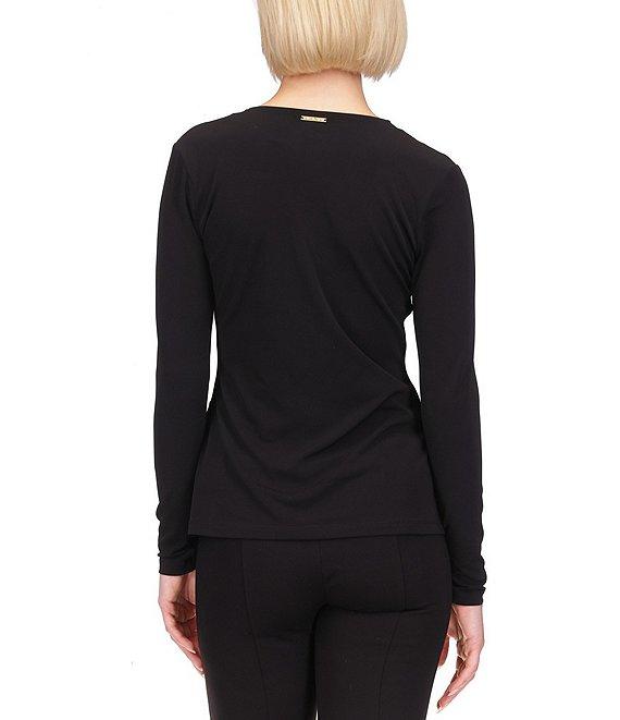 MICHAEL Michael Kors Astor Stud Faux Wrap Top Product Image