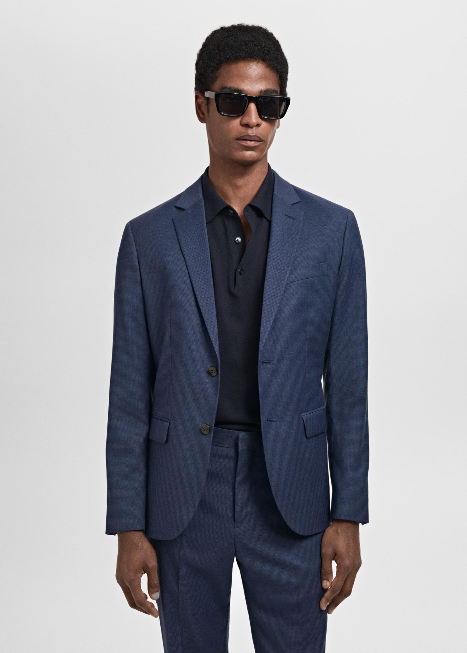 Super slim-fit suit jacket in stretch fabric - Men | MANGO USA Product Image
