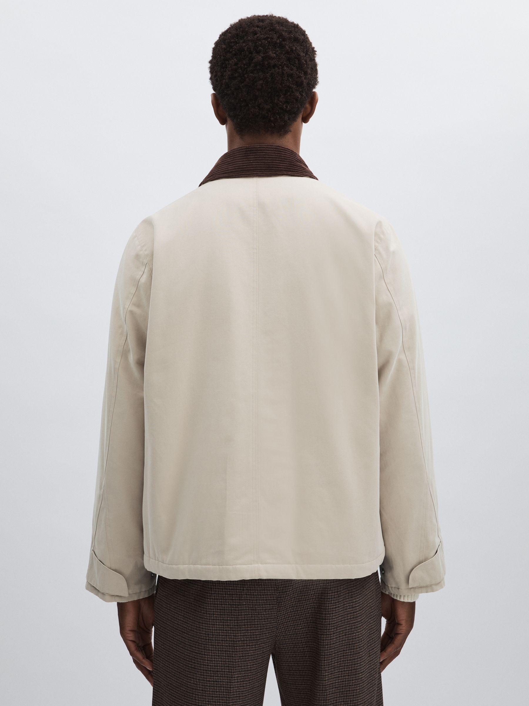 Les Deux Corduroy Collar Field Jacket in Sand Product Image