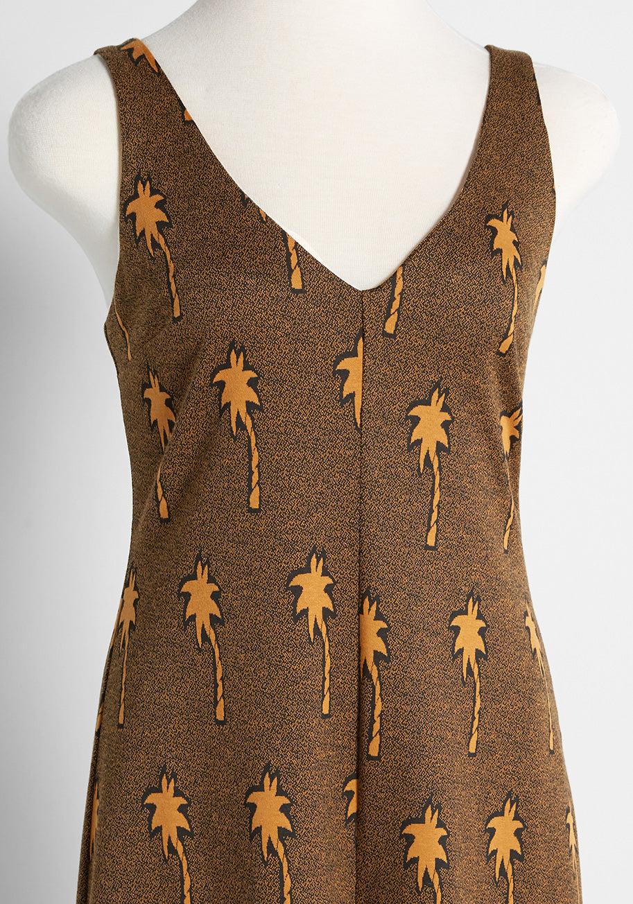 A Breeze In Palm Trees Knit Wide-Leg Jumpsuit Product Image