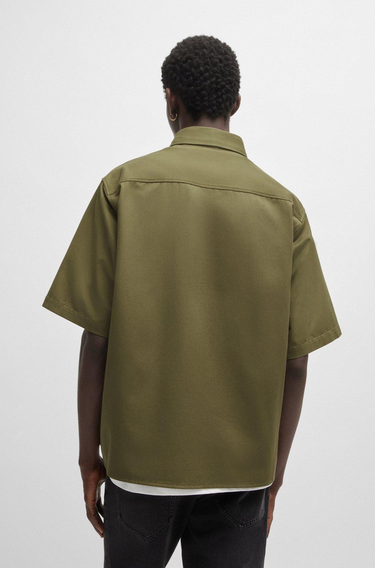 Oversized-fit shirt in cotton twill Product Image