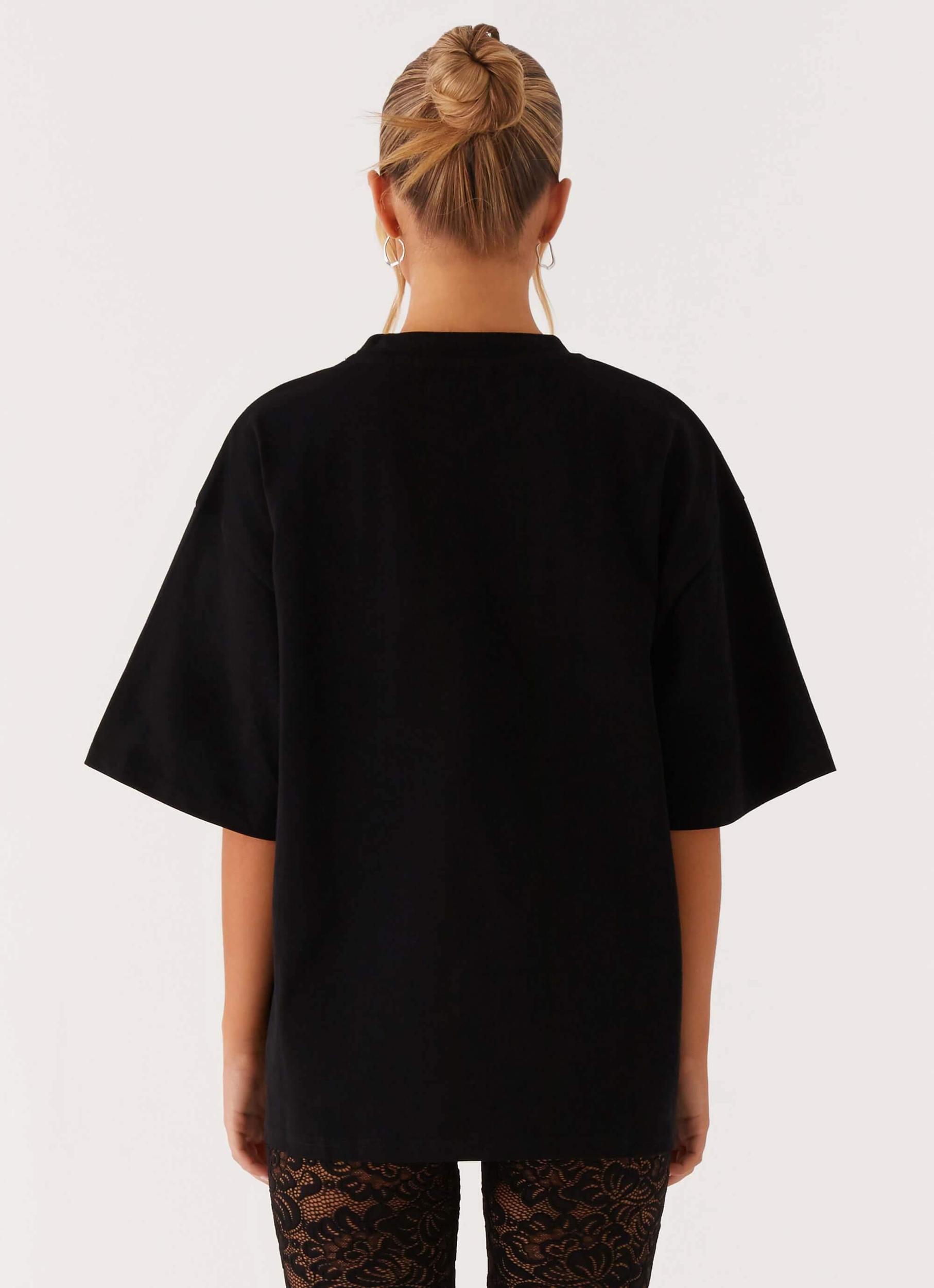 Signature Oversized Tee - Black Product Image