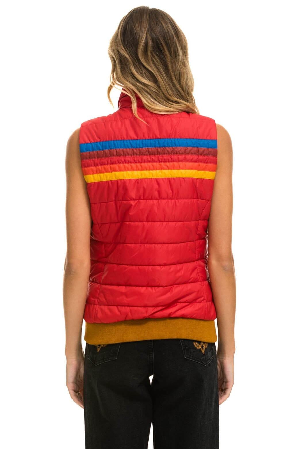 WOMEN'S 5 STRIPE VEST - CHERRY Female Product Image