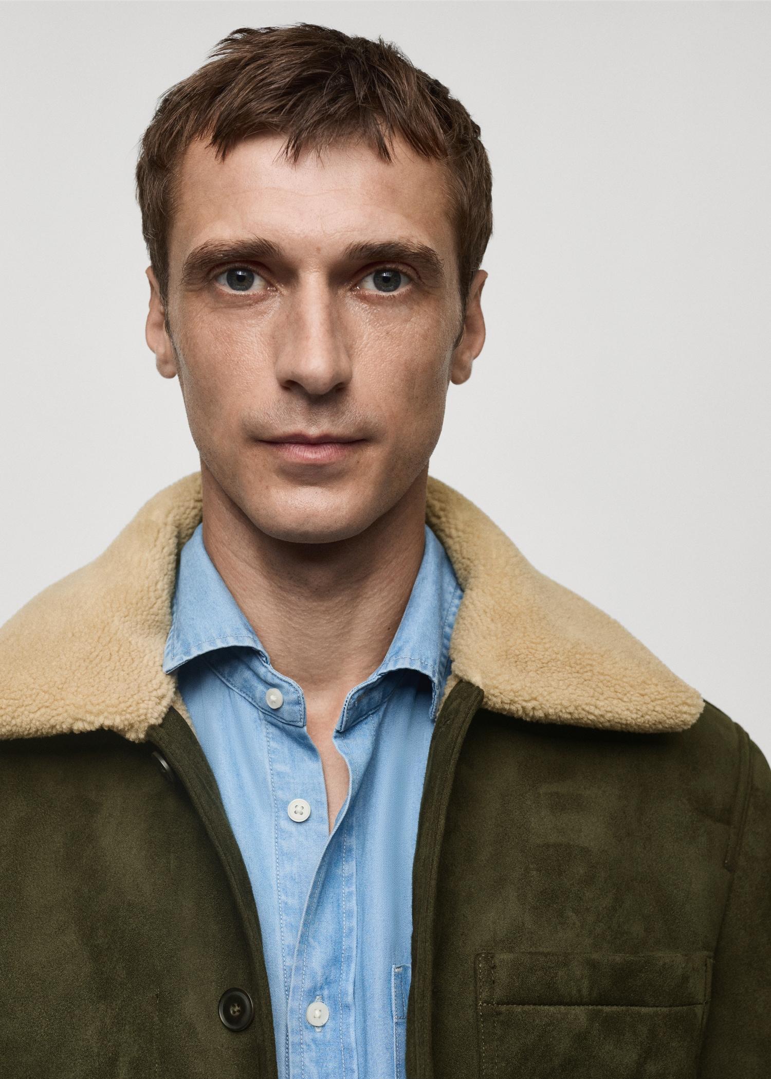 Double face jacket with fleece lining - Men | MANGO USA Product Image