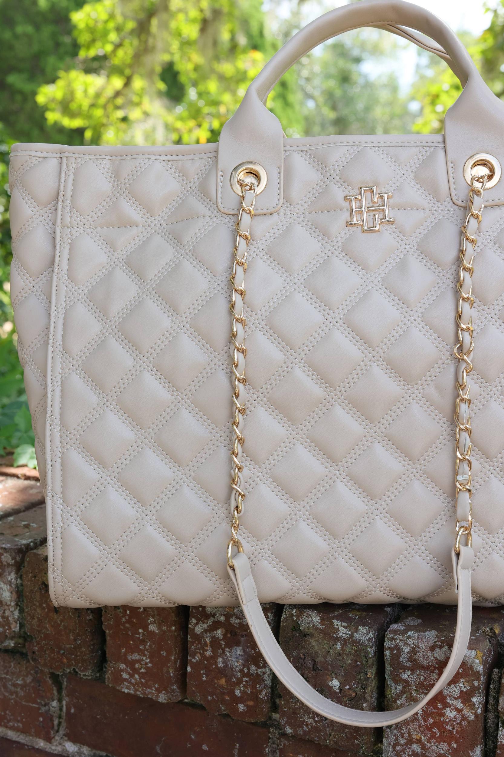 Melissa Tote Bag Nude Quilted Product Image