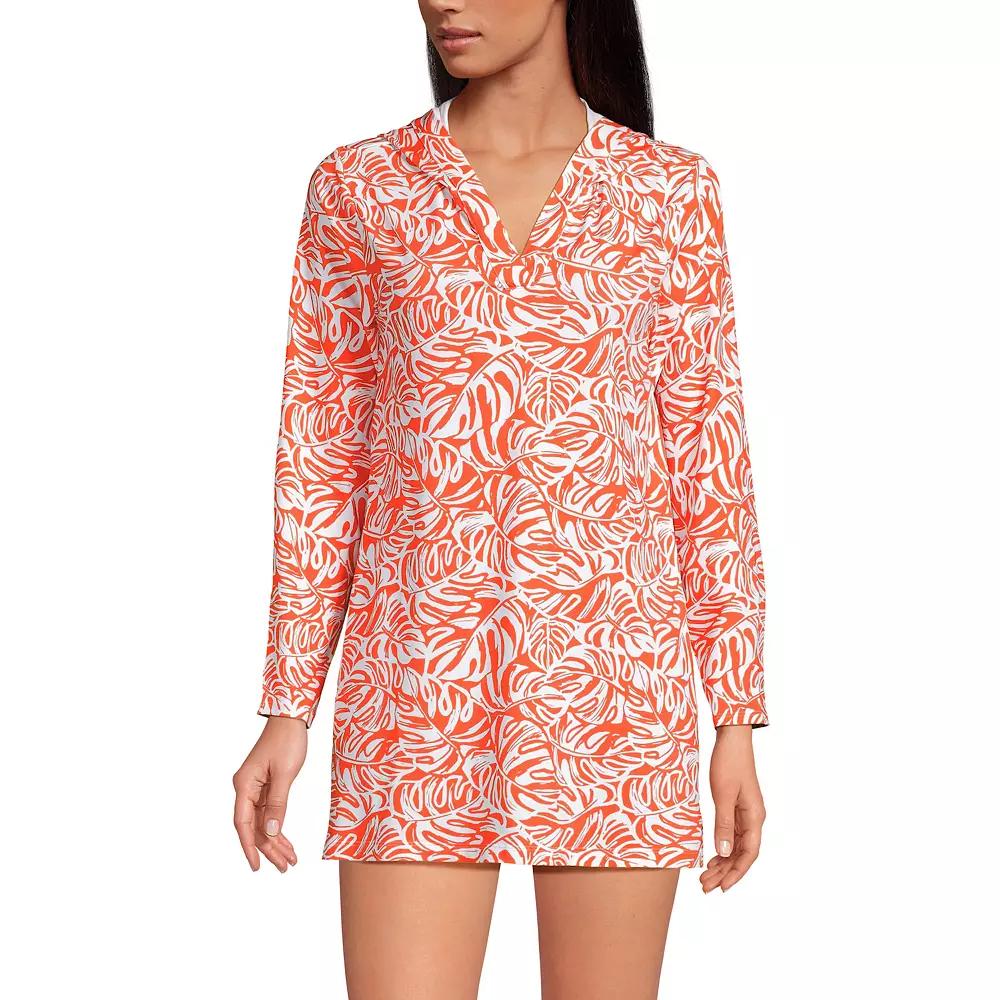 Women's Lands' End Hooded Mini Swim Cover-Up Dress UPF 50,  Product Image