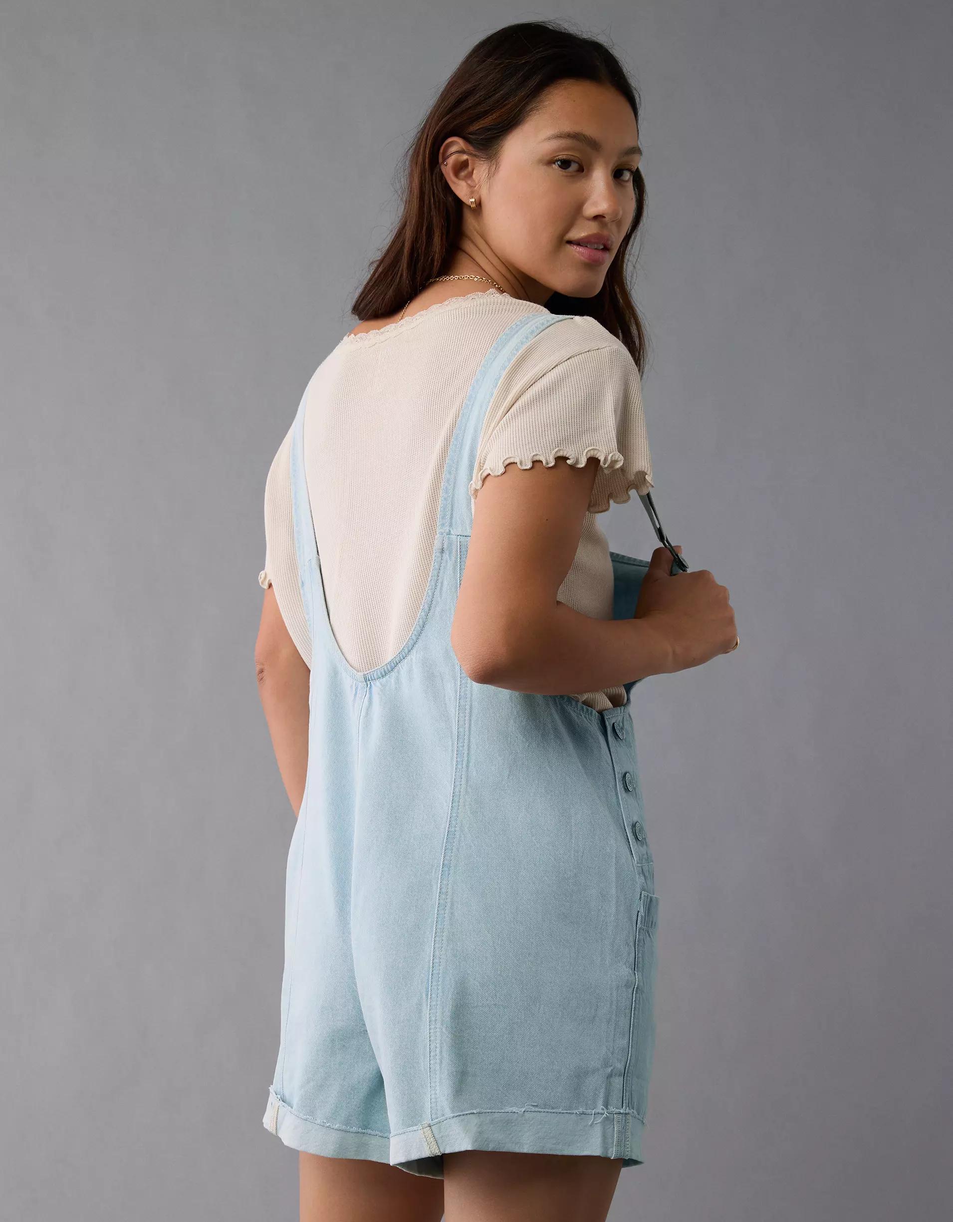 AE Easy Baggy Denim Short Overall Product Image