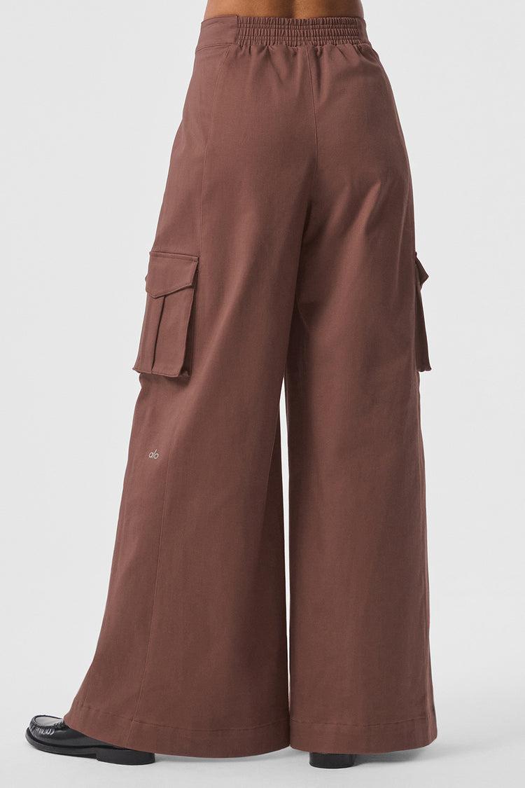 Show Off Cargo Wide Leg Trouser - Chestnut Product Image