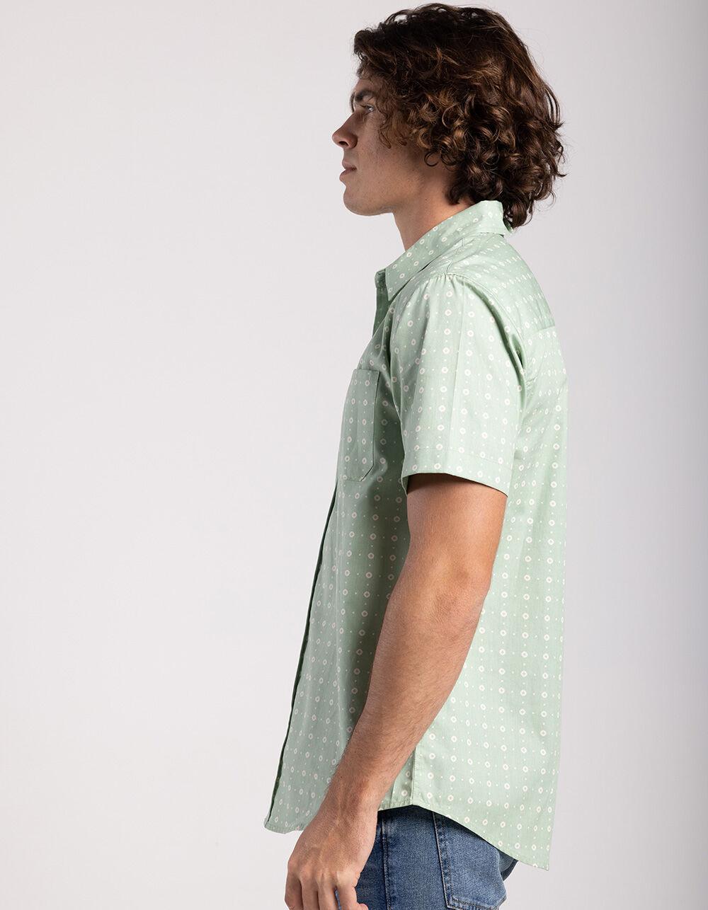 RSQ Mens Ditsy Geo Button Up Shirt - GRASSHOPPER Product Image