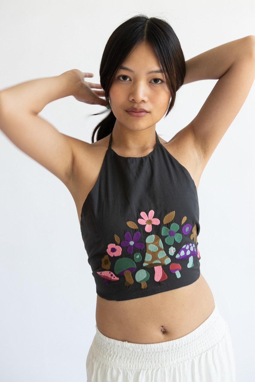 Embroidered Mushroom Halter Product Image