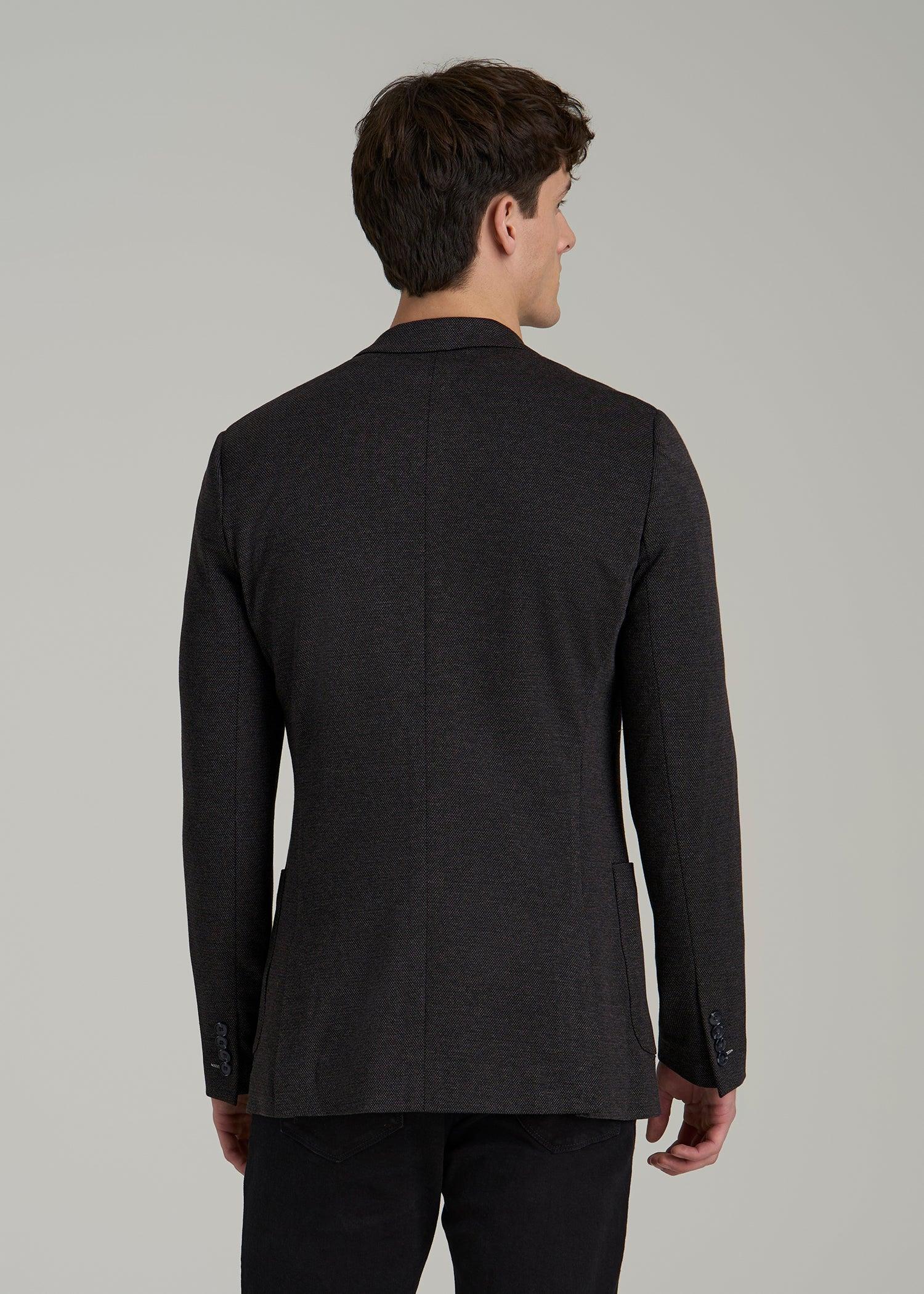 Core Blazer for Tall Men in Black Silver Mix Male Product Image