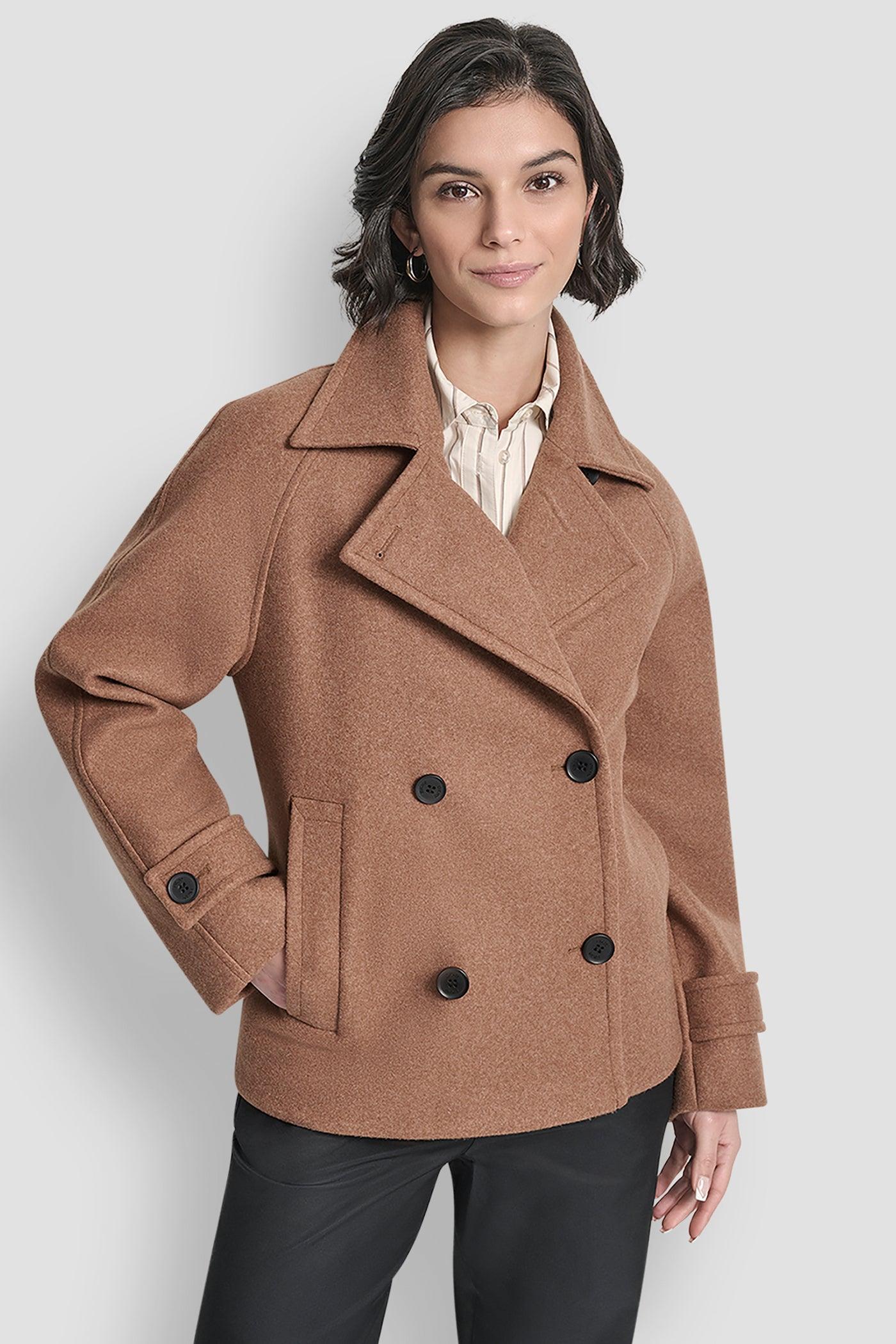 SHORT FAUX WOOL JACKET Product Image