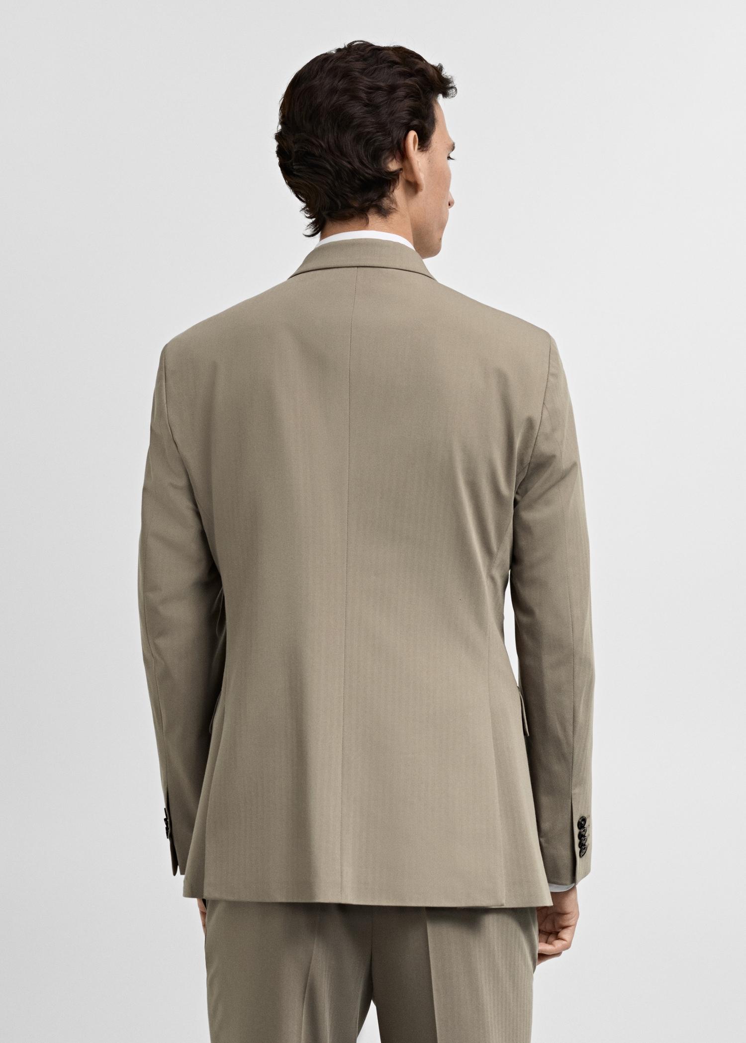 Monaco double-breasted slim-fit suit blazer - Men | MANGO USA Product Image