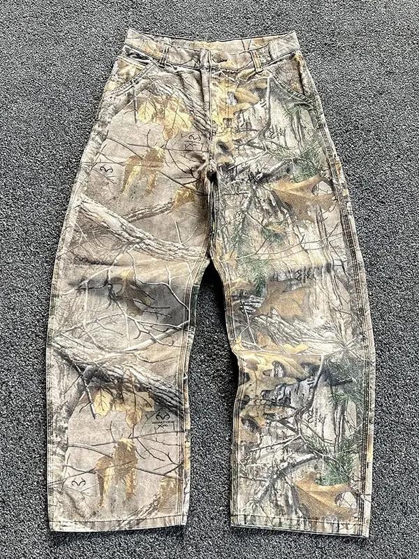 Men's Camouflage Loose Jeans Product Image