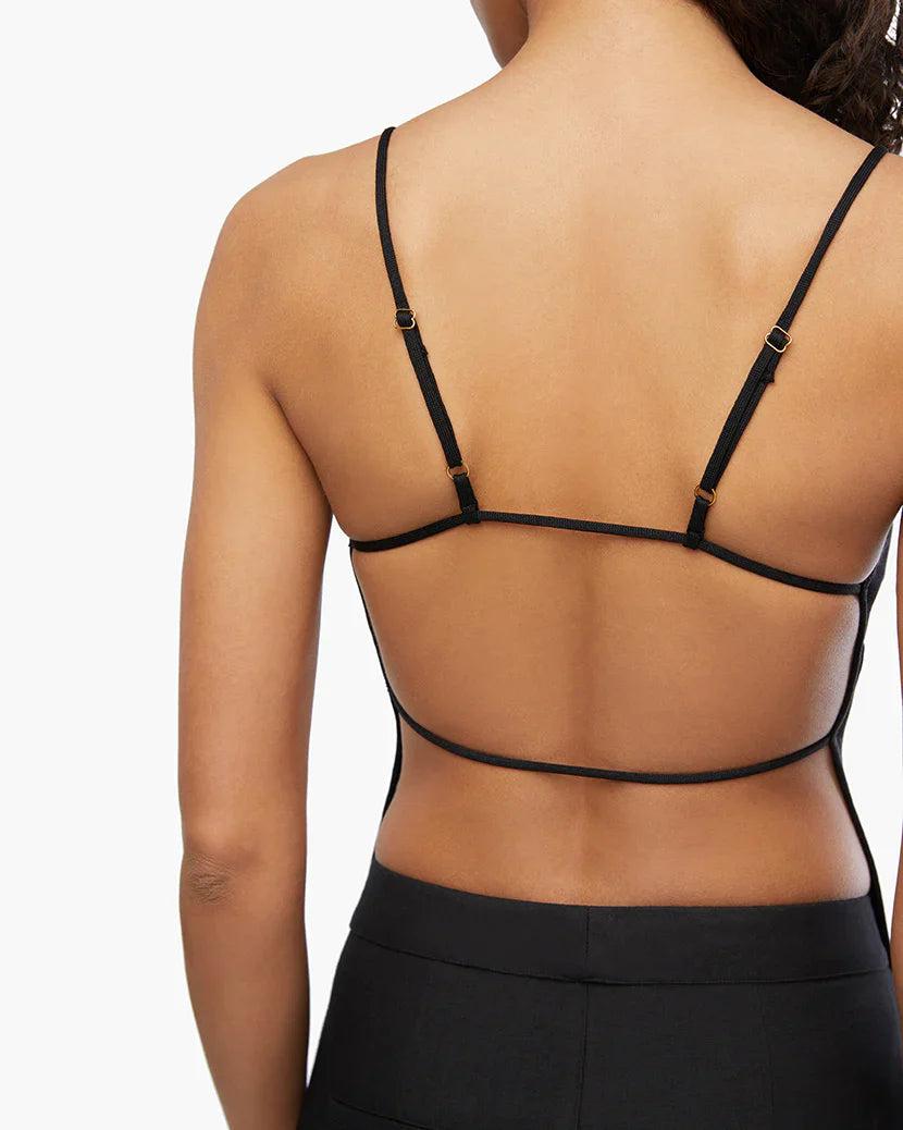 FINAL SALE WeWoreWhat | High Straight Neck Top | Black Product Image