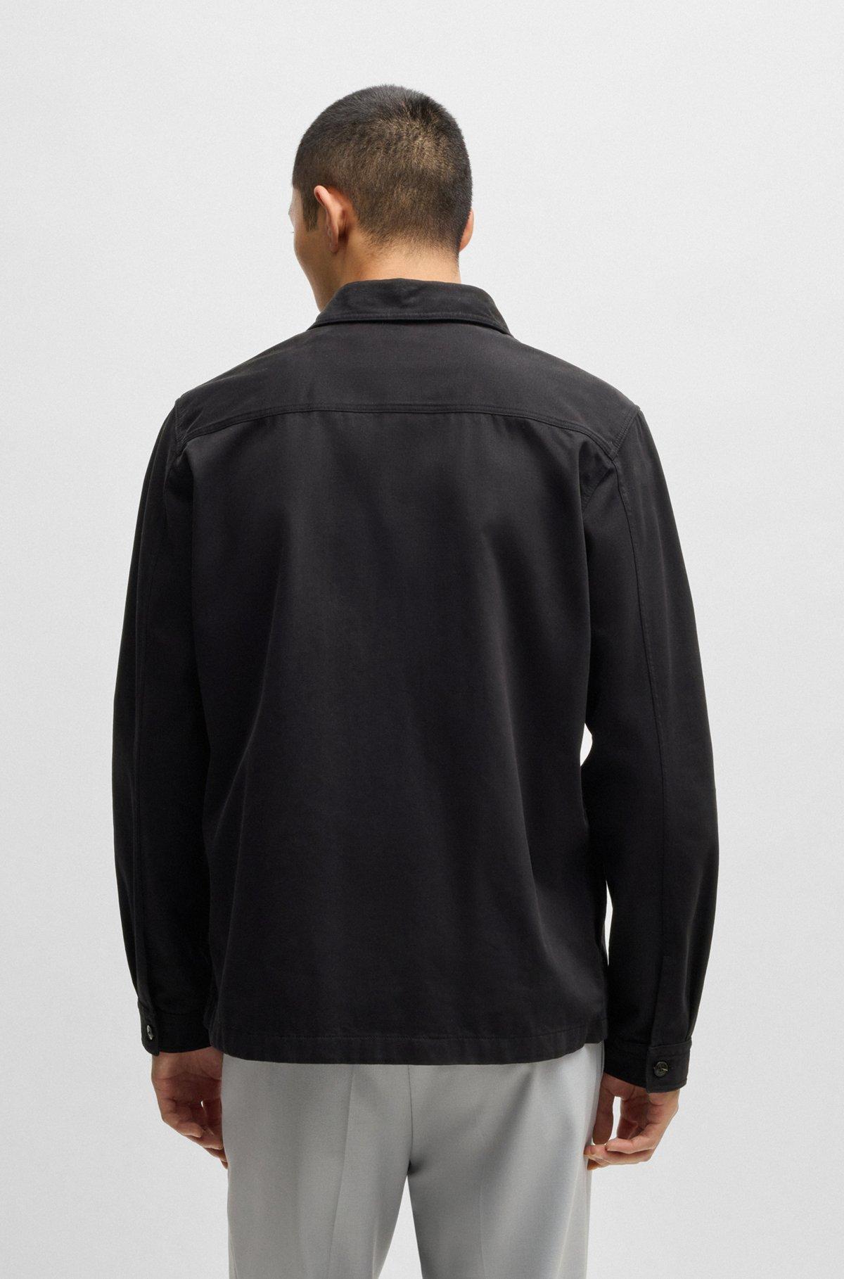 Oversize-fit overshirt in cotton gabardine Product Image