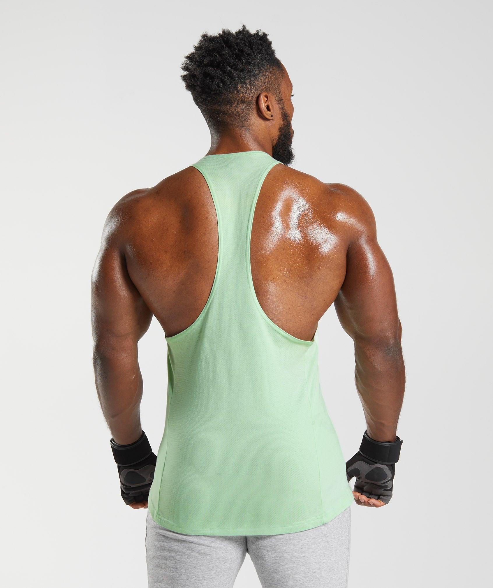 Gymshark React Stringer - Aloe Green Male Product Image