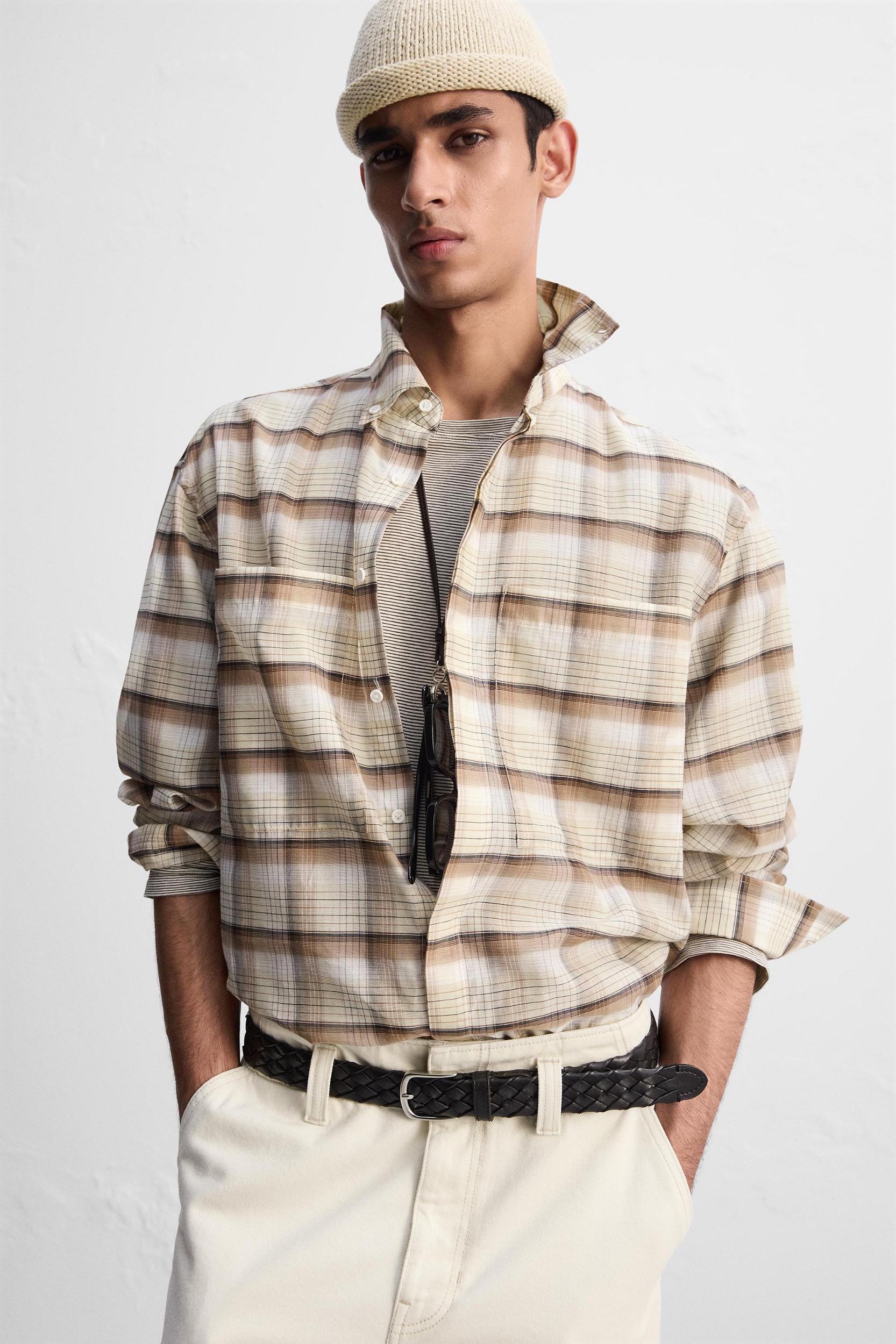 LIMITED EDITION COTTON-SILK PLAID SHIRT Product Image