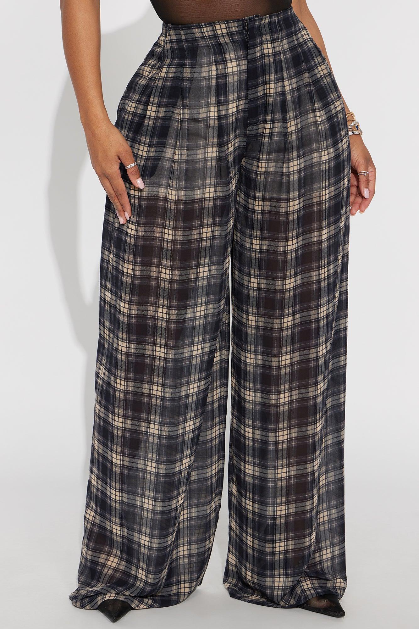 Check On You Wide Leg Pant - Black/combo Female Product Image