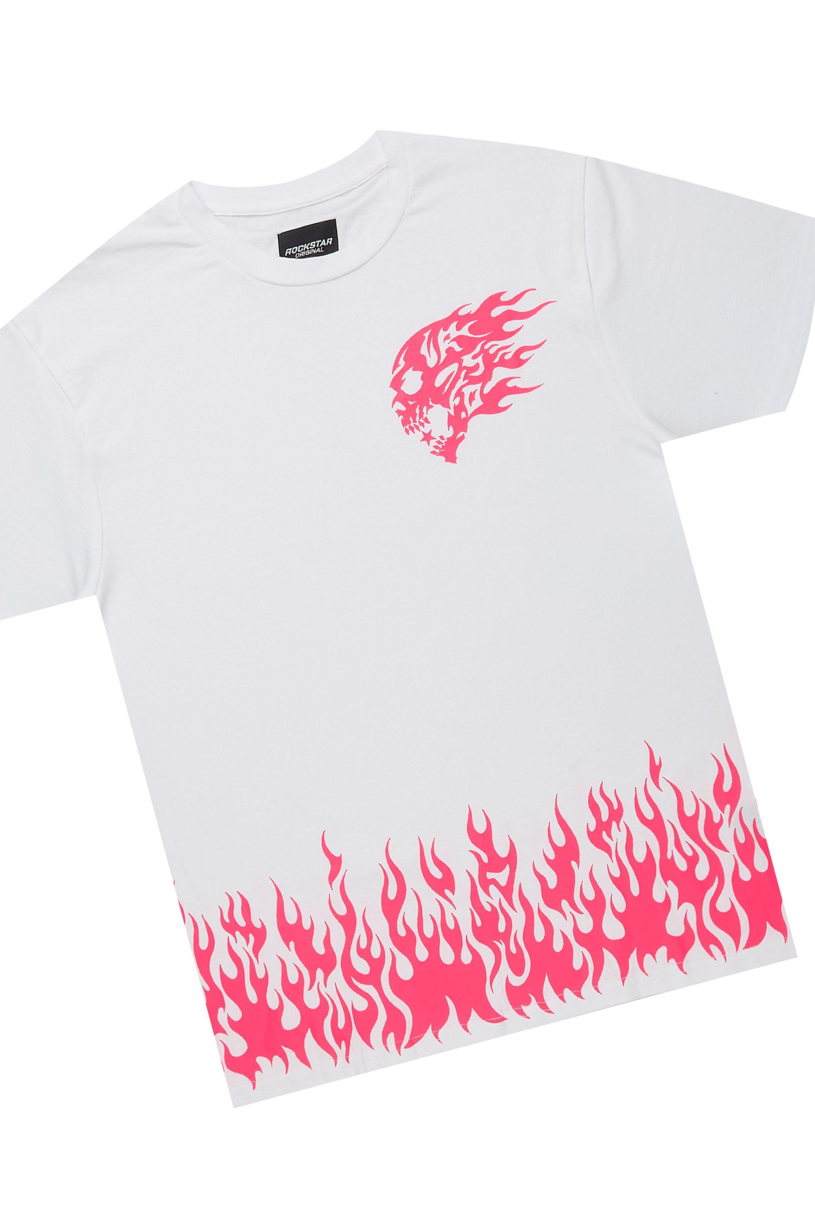 Bubble White/Pink T-Shirt/Super Stacked Flare Jean Bundle Male Product Image