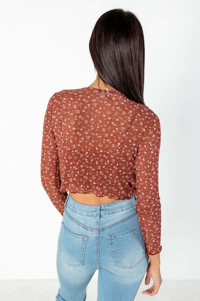 Floral Mesh Cami/Cardi Set Product Image