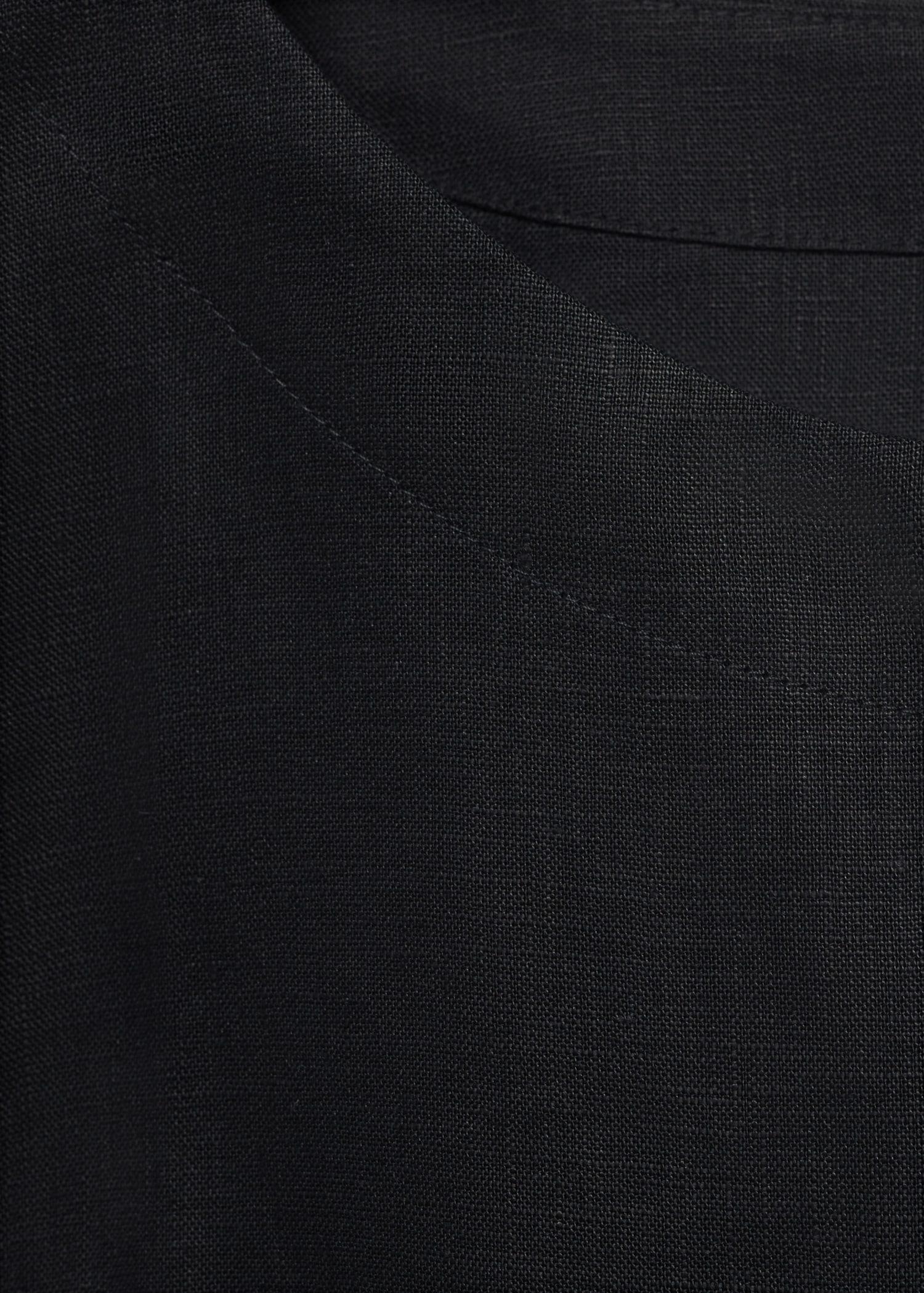 Linen crop top - Women | MANGO USA Product Image