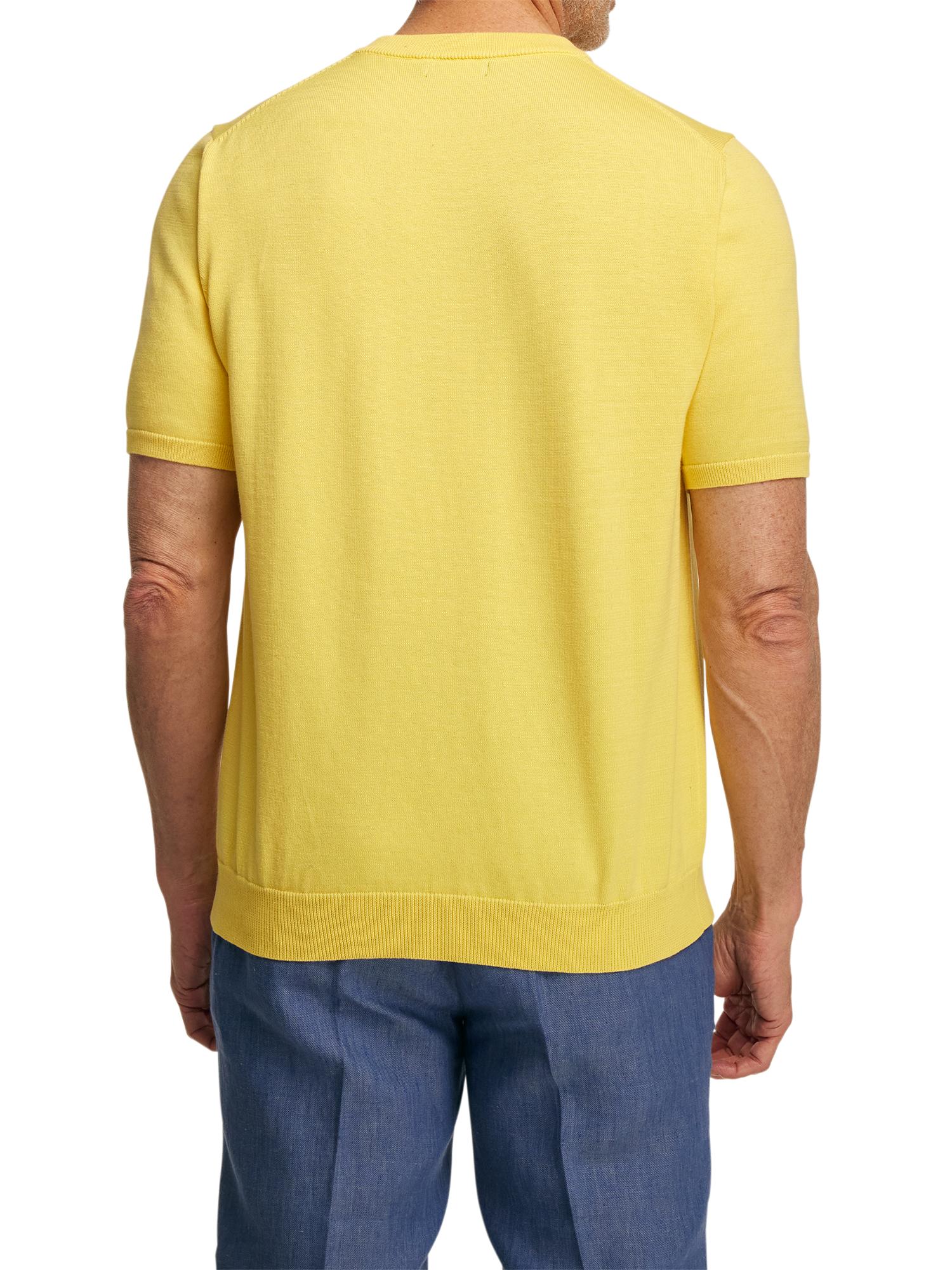 Supima Cotton Crew Neck Sweater - Light Yellow Product Image