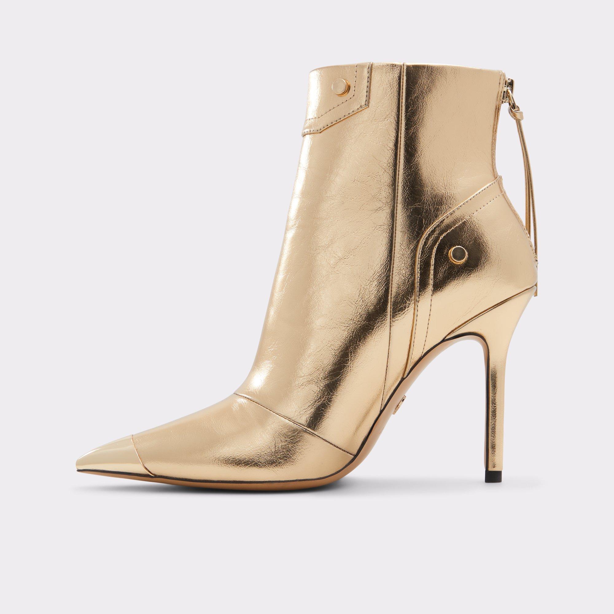 ALDO Nilita - Women's Ankle Boot - Gold, Size 6.5 Product Image