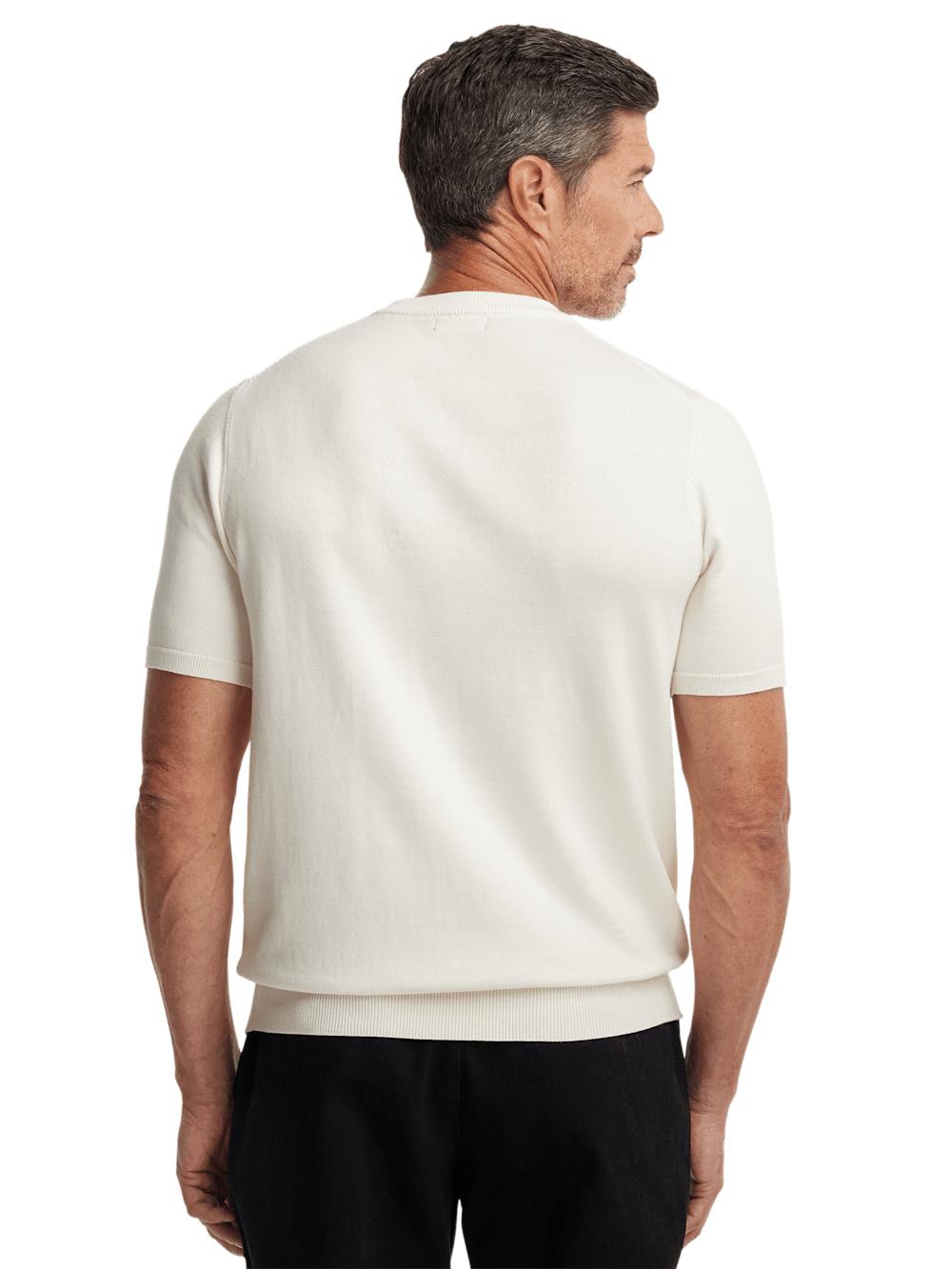 Supima Cotton Crew Neck Sweater - Off White Product Image