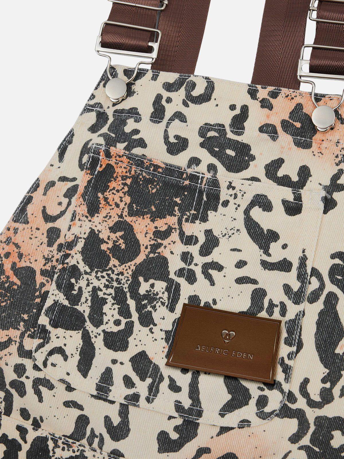 Aelfric Eden Apricot Leopard Overalls Product Image