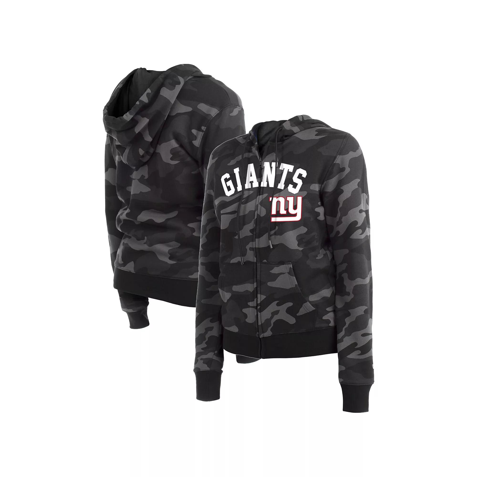 Women's New Era Black New York Giants Camo Full-Zip Hoodie,  Product Image