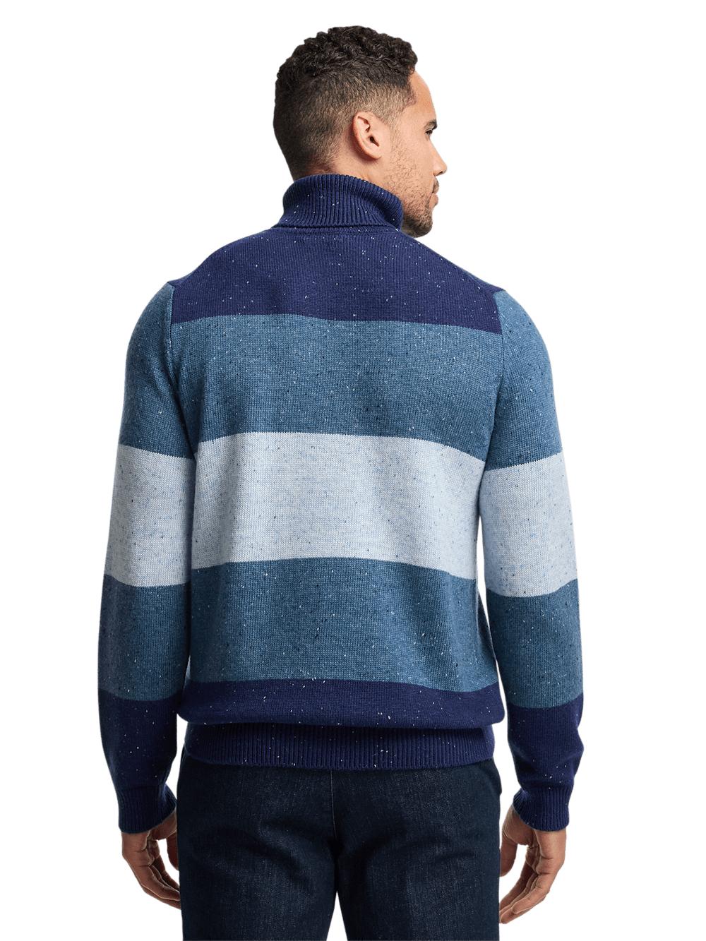 Donegal Turtleneck Sweater - Blue Product Image