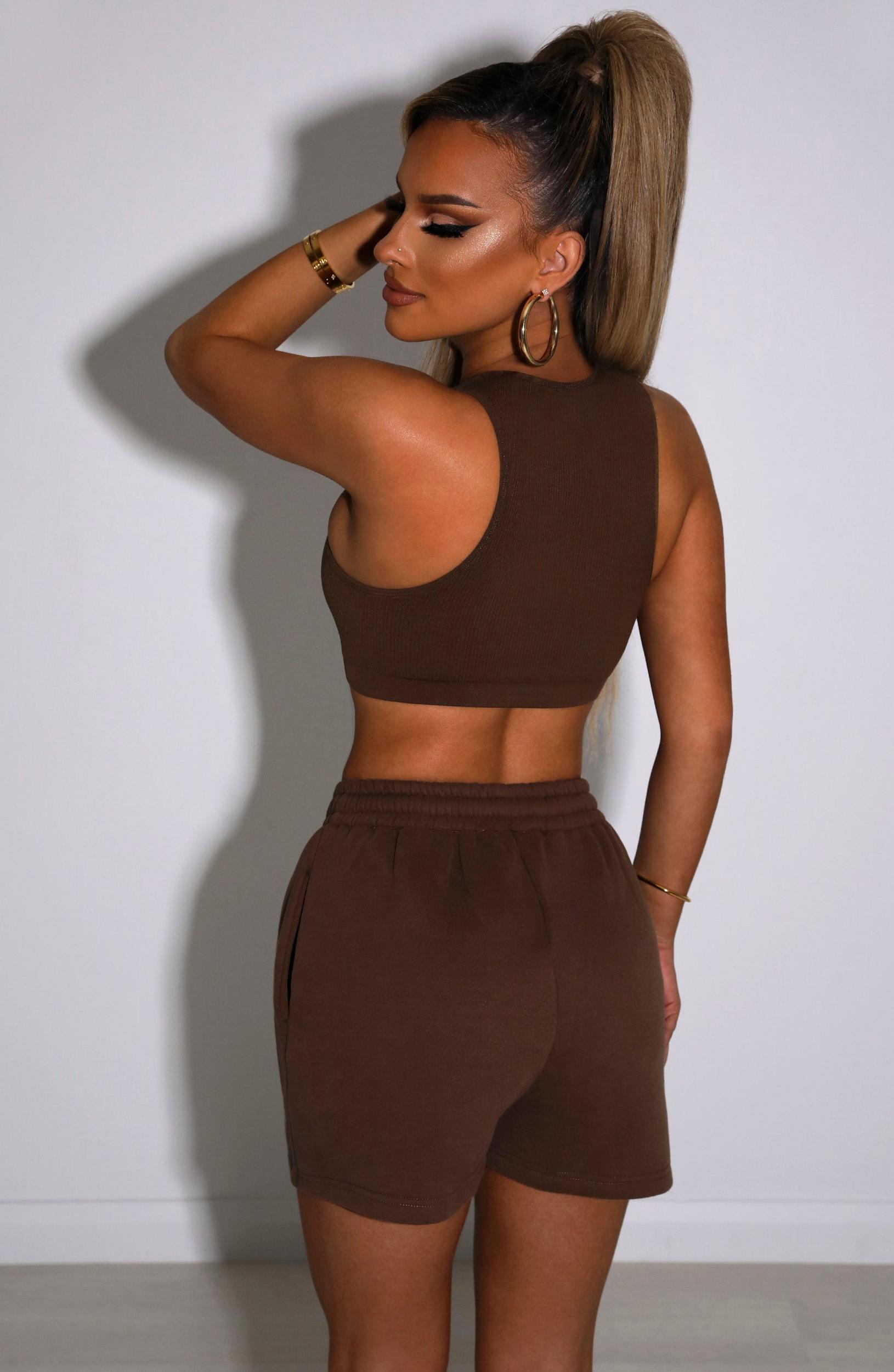 Cora Luxe Shorts - Chocolate Product Image
