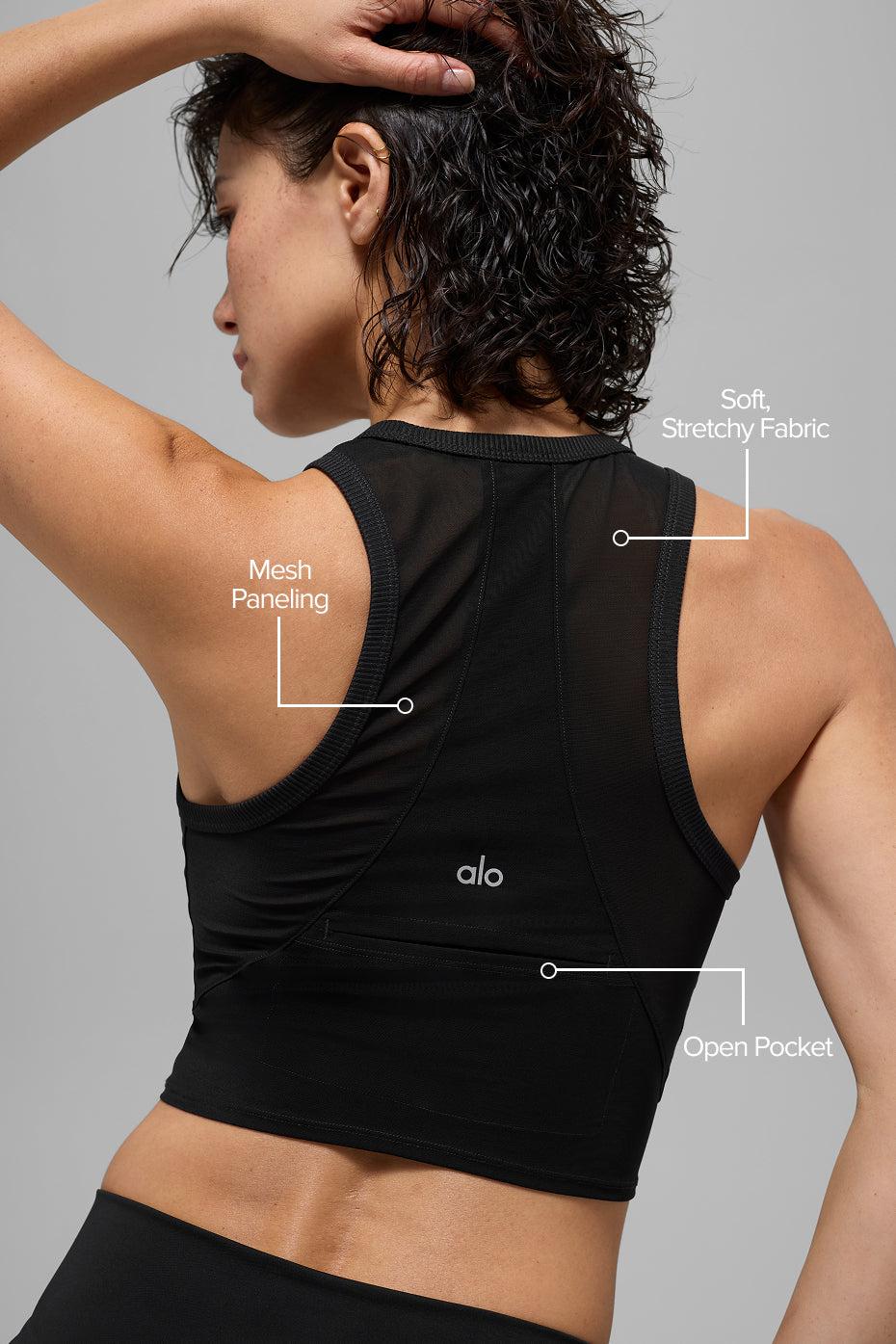 Mesh Front Runner Tank - Black Product Image