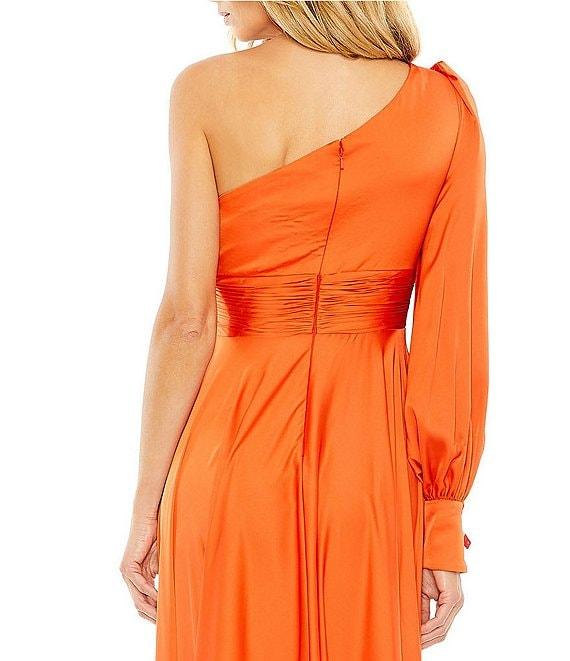 Mac Duggal One Shoulder Bishop Sleeve A-Line Gown Product Image