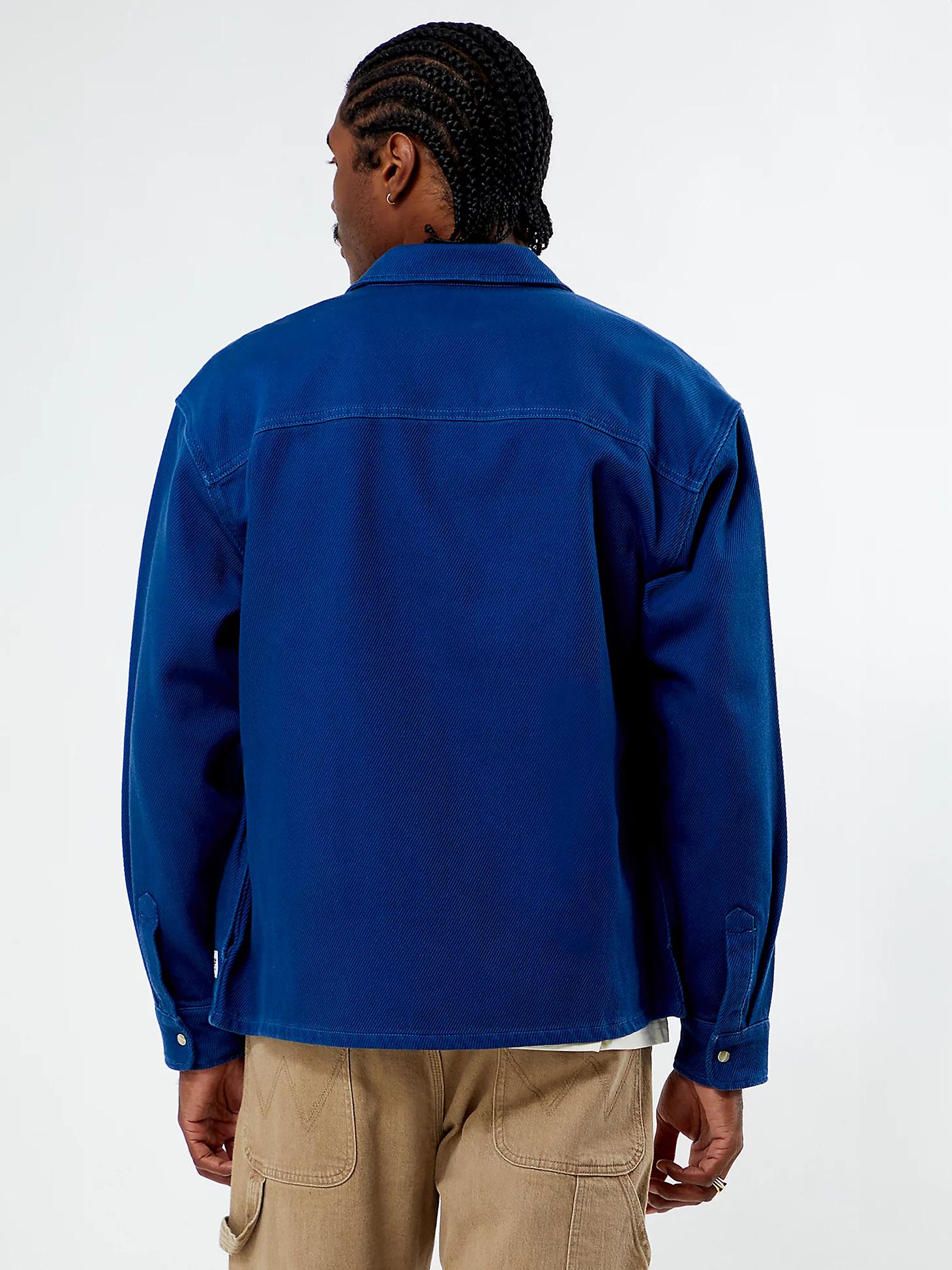 Wrangler® x PacSun Men's Twill Overshirt in Delft Product Image