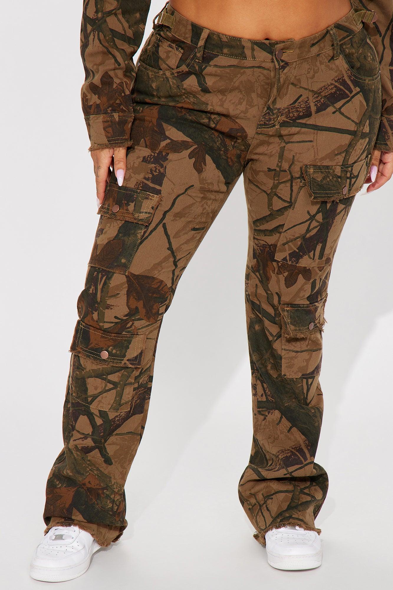 In The Wild Camo Stretch Cargo Jeans - Camouflage Product Image