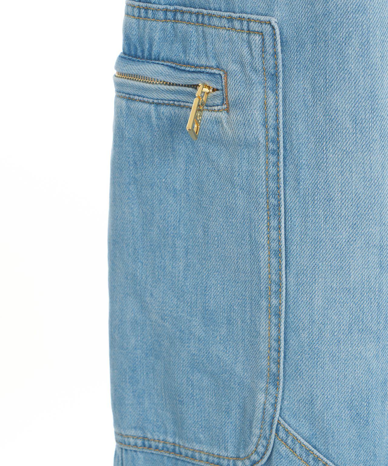 Wide leg jeans with cargo pockets Product Image